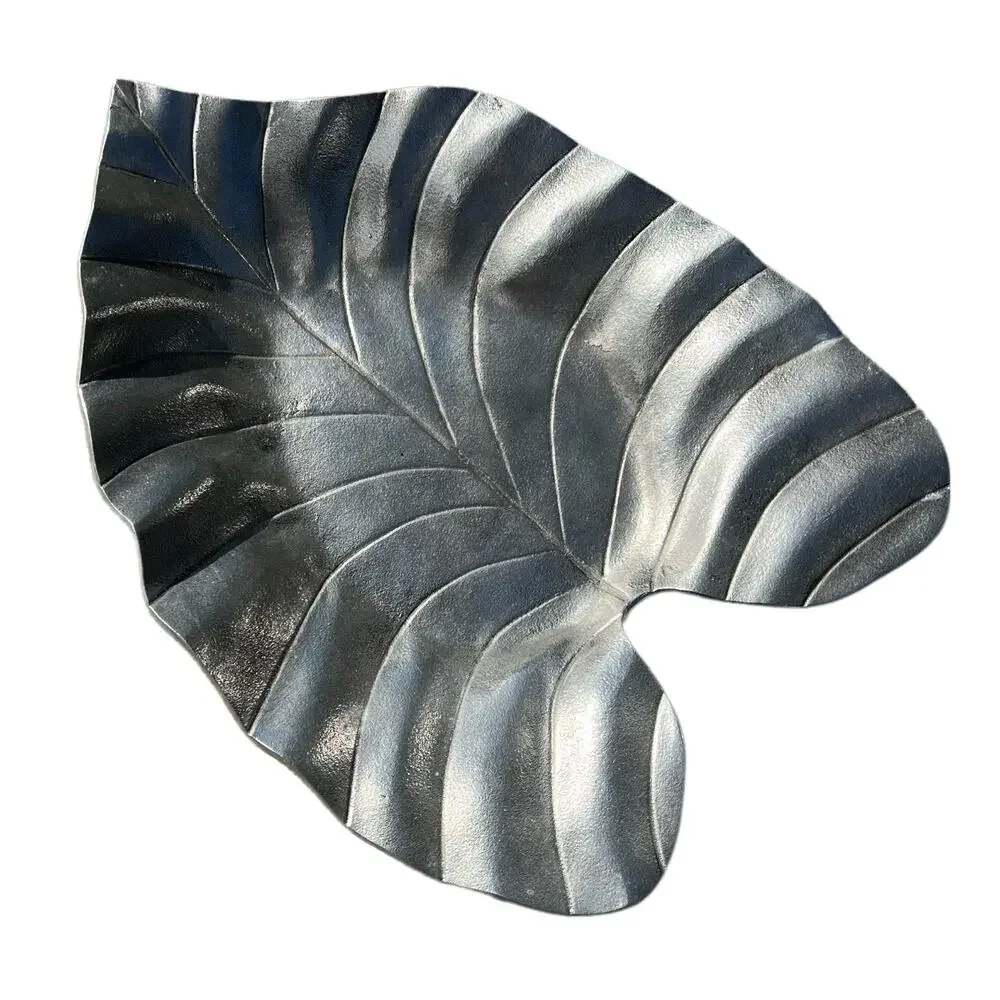 Pottery Barn Large Metal Leaf Console Bowl Dish